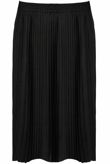 Black Elasticated Waist Pleated Flare Skirt
