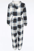 Check Cropped Hoodie & Jogger Loungewear