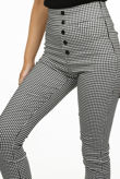 Check High Waisted Skinny Trouser
