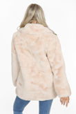 Luxe Beige Chunky Faux Fur Coat