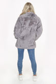 Grey Faux Fur Overcoat
