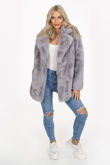 Grey Faux Fur Overcoat