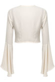 Cream Long Bell Sleeved Top