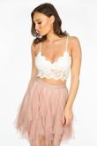 Longline Lace Bralet In White