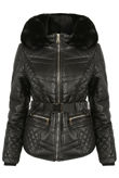 Fleece Fur Hood Puffer Jacket