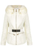 Fleece Fur Hood Puffer Jacket