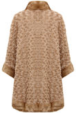  Fur Border Detail Waterfall Cardigan