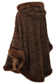 Chocolate Textured Hooded Cape