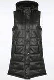 Long Faux Leather Gilet