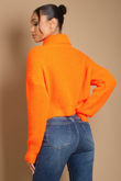 Coral Roll Neck Knitted Jumper