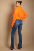 Coral Roll Neck Knitted Jumper