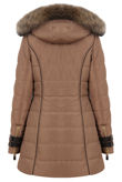Beige Matte Finish Puffer Coat 