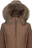 Beige Matte Finish Puffer Coat