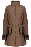 Beige Matte Finish Puffer Coat
