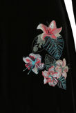 Black Velvet Embroidered Swing Dress