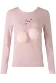 Rose CRANE Fur Trim Knitted Jumper 