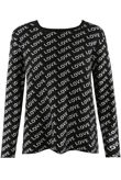 Black LOVE Slogan Full Sleeves Tee