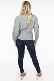 Grey Jumper With Braided Sleeve