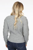 Grey Jumper With Braided Sleeve