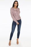 Rose Front Bow Knot Knitted Jumper