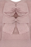 Rose Front Bow Knot Knitted Jumper