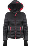 Black Full Zipped Hooded Puffer Jacket