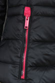 Black Full Zipped Hooded Puffer Jacket
