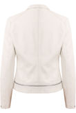 White PU Zip Detail Jacket