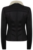 Black Fur Lined Jacket with Zipped Pockets 