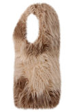 Camel with Beige Line Fur Gilet