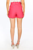 Tailored Belted Shorts In Fuchsia