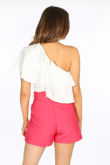 Tailored Belted Shorts In Fuchsia