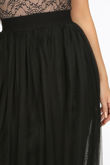 Full Length Maxi Tulle Skirt In Black