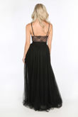 Full Length Maxi Tulle Skirt In Black