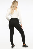 Black Ruffle Elasticated Waist Denim Jeans