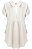 Cream Peplum High Low Top