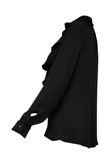 High Neck Ruffle Front Top