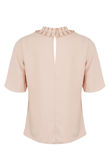 Rose Pleated Collar Tops