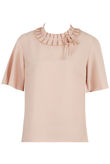 Rose Pleated Collar Tops
