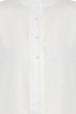 White Lace Trim Long Sleeve High Neck Shirt