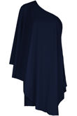 Navy One Shoulder Asymmetric Dress 