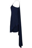 Navy One Shoulder Asymmetric Dress 