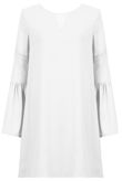 Cream Lace Insert Gypsy Sleeve Shift Dress