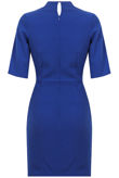 Royal Plunge Neck Crepe Shift Dress