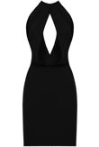 Wine and Black Front Cut Out Layered Bodycon Dress- mix pack