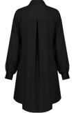Black Tie Front Chiffon Shirt Dress