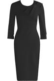 Black Bow Trim Bodycon Dress