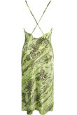 Green Reptile Print Cami Maxi Dress