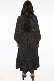 Black Polka Dot Button Front Dress