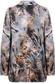 Nude & Grey Floral Print Long Blazer